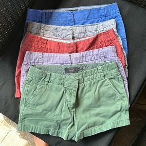 JCrew Chino 3" short lot of 5, size 6